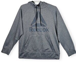 Reebok Pullover Hoodie - Men's Large - Heather Gray Fleece